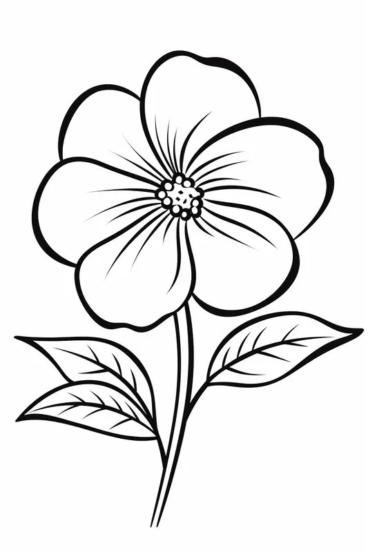 Violette Blume coloring page for children
