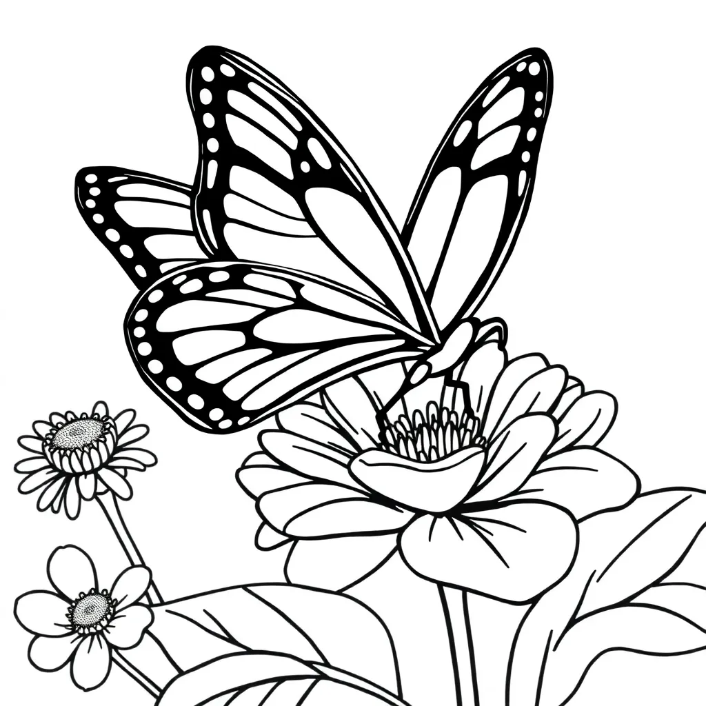 Vlinder Natuur Insect Creatief Kleurrijk coloring page for children
