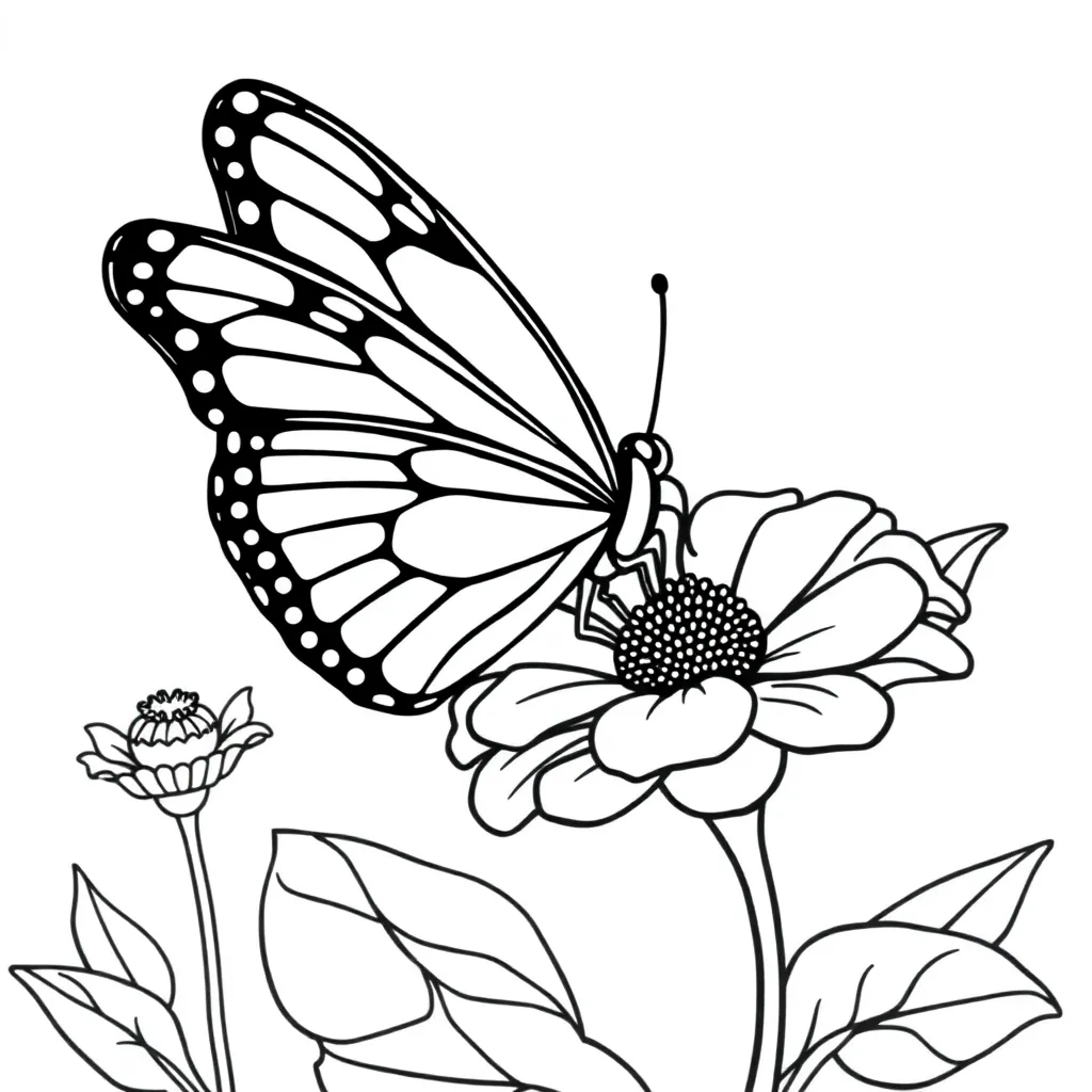 Vlinder Natuur Insect Kleurrijk Creatief coloring page for children