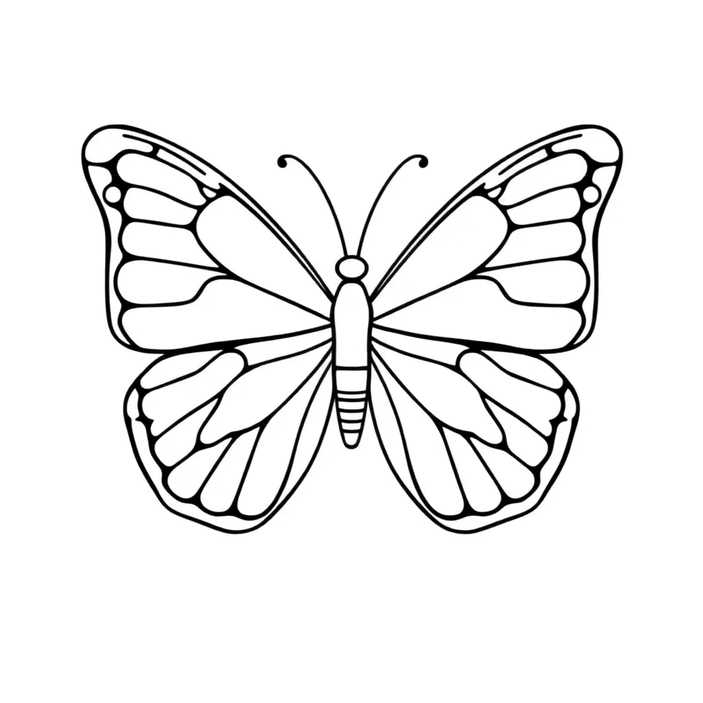 Vlinder Natuur Symmetrie Kunst Educatief coloring page for children