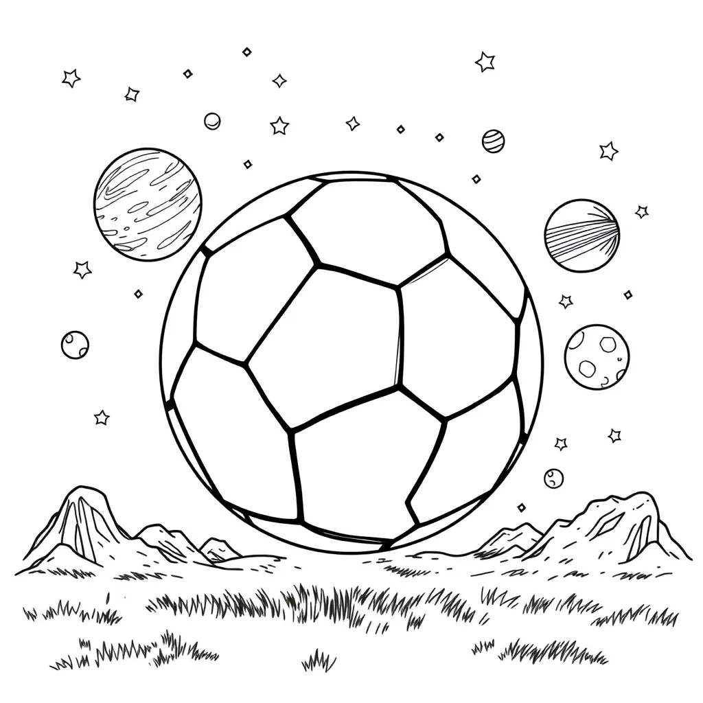 Voetbal Sportief Creatief Kinderen Tekenen coloring page for children