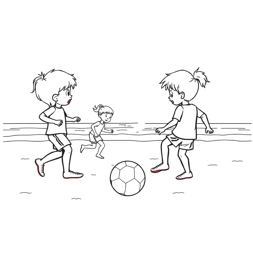 Voetbal Sportief Keeper Wedstrijd Bal coloring page for children