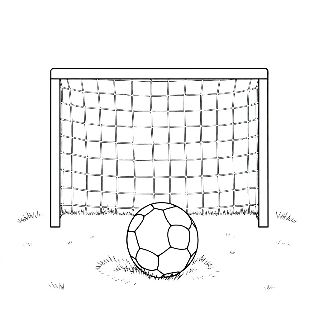 Feuille de coloriage But de football gratuit Feuille de coloriage pour enfants