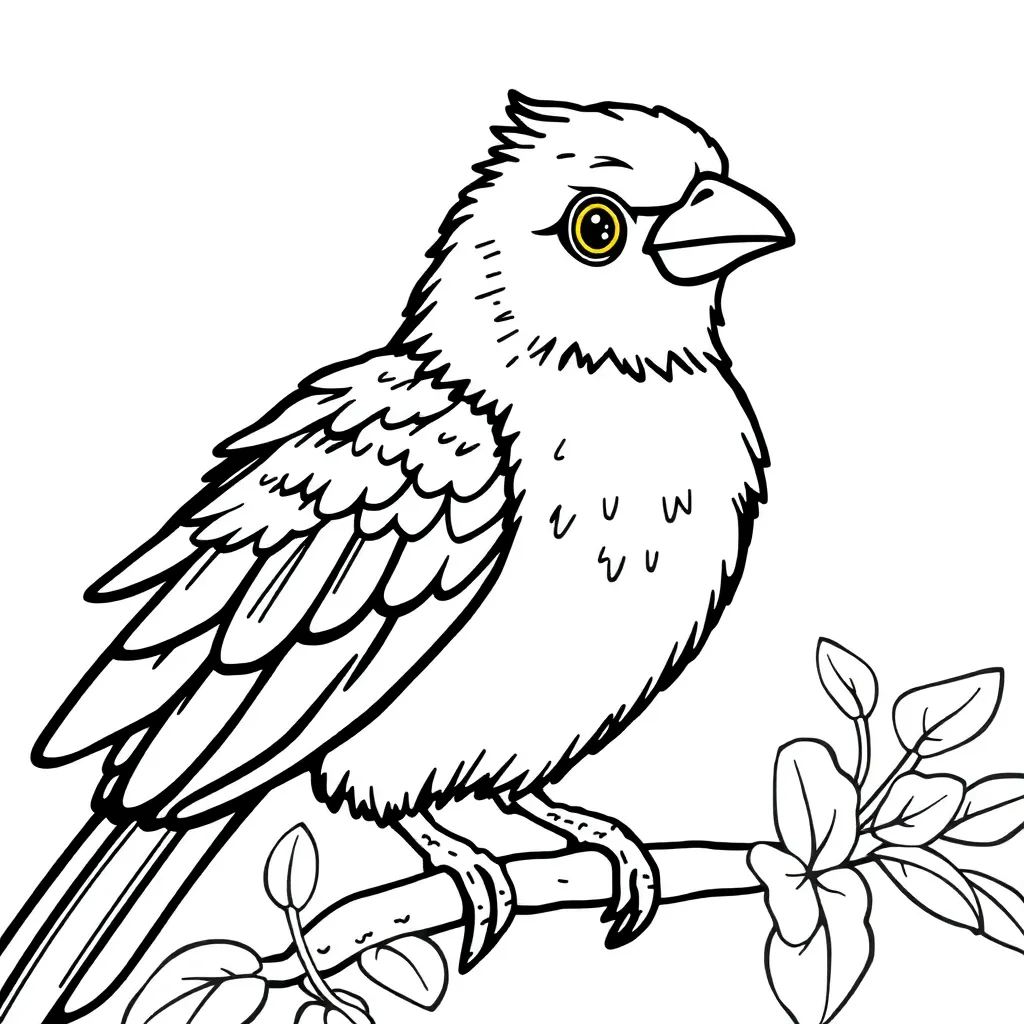 Vogel Natuur Wilde Soorten Veren coloring page for children
