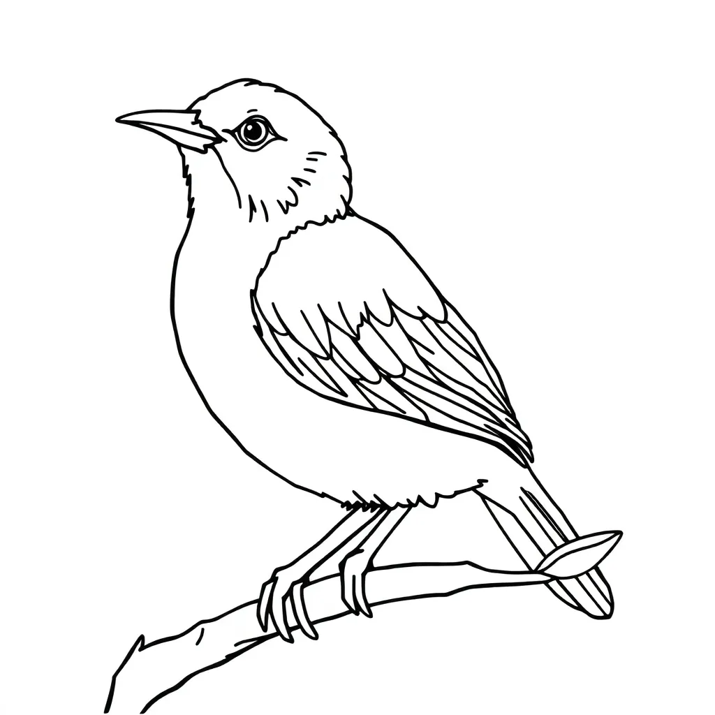Vogel Natuur Wilde Soorten Veren coloring page for children