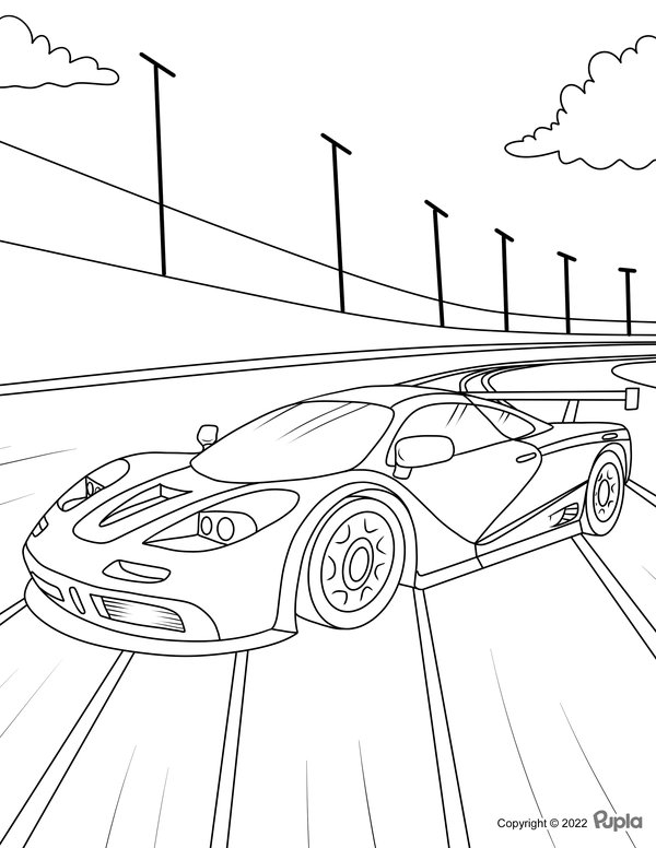 Voitures Voiture De Sport coloring page for children