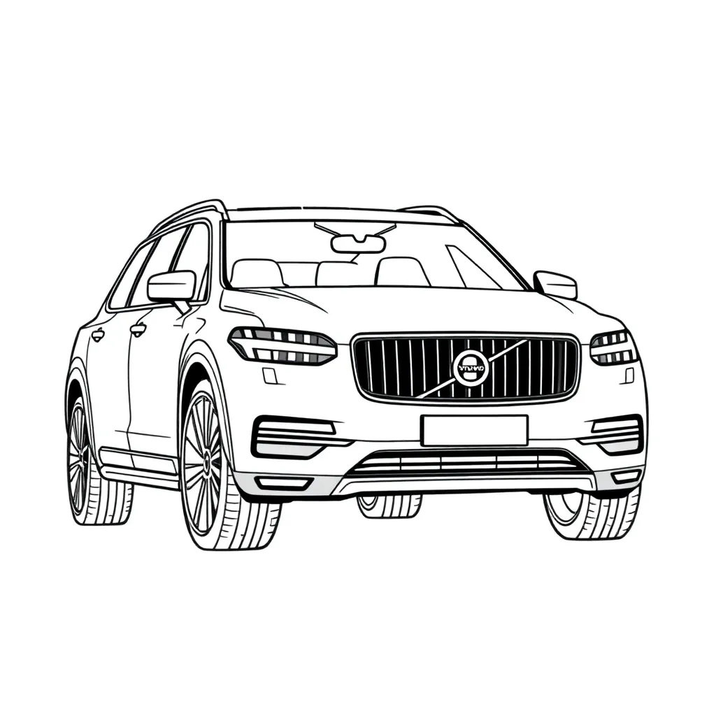 Volvo Suv Luxe Auto Terreinwagen coloring page for children