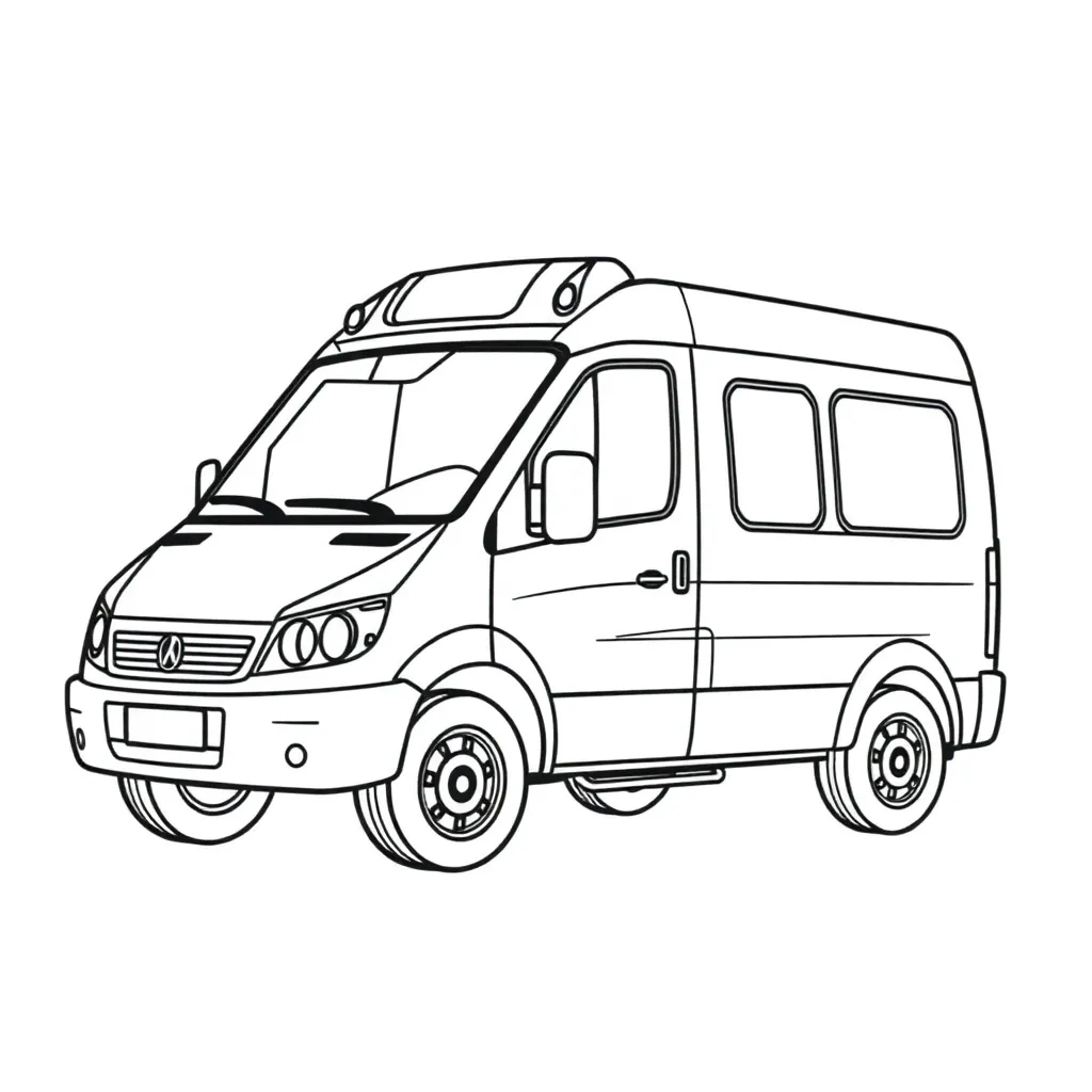 Vrachtwagen Transport Voertuig Logistiek Beroep coloring page for children