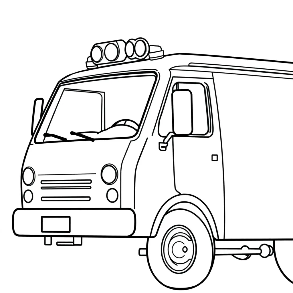 Vrachtwagen Transport Voertuig Logistiek Beroep coloring page for children
