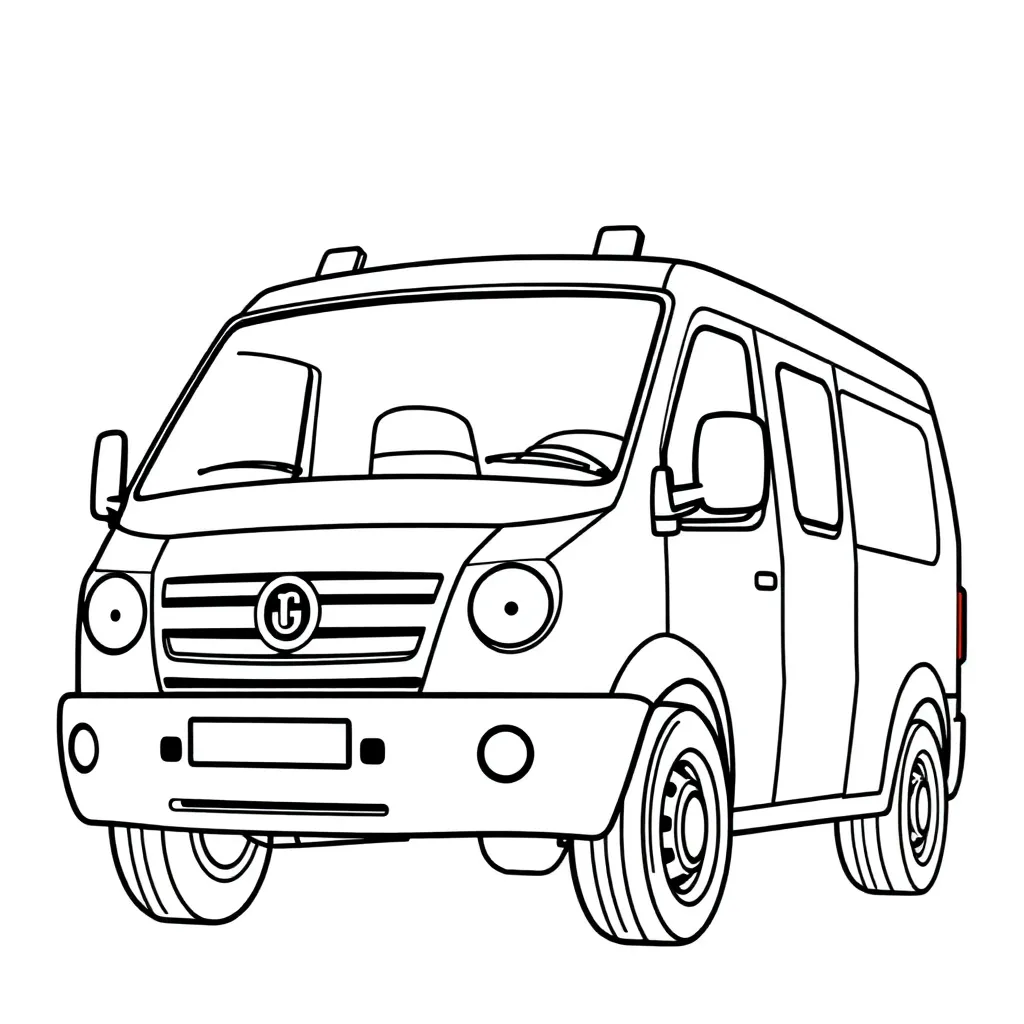 Vrachtwagen Transport Voertuig Logistiek Beroep coloring page for children