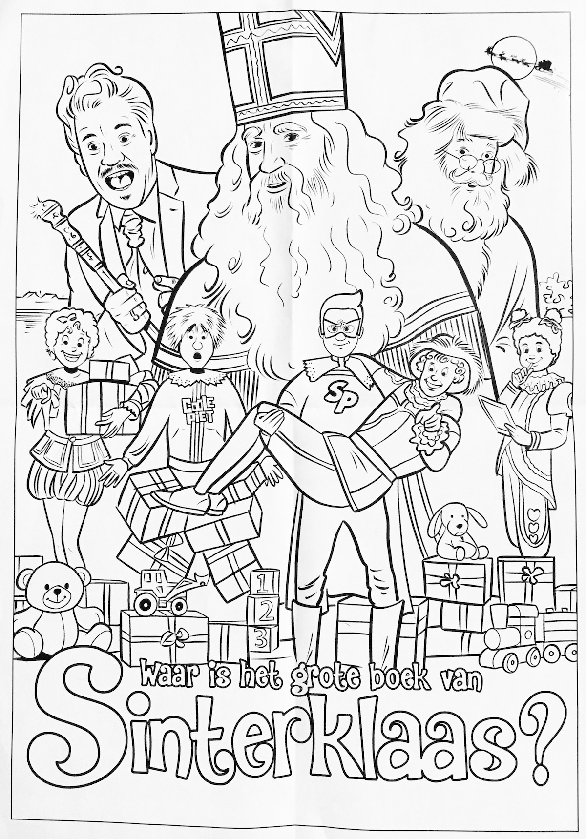 Waar Is Het Grote Boek Van Sinterklaas coloring page for children