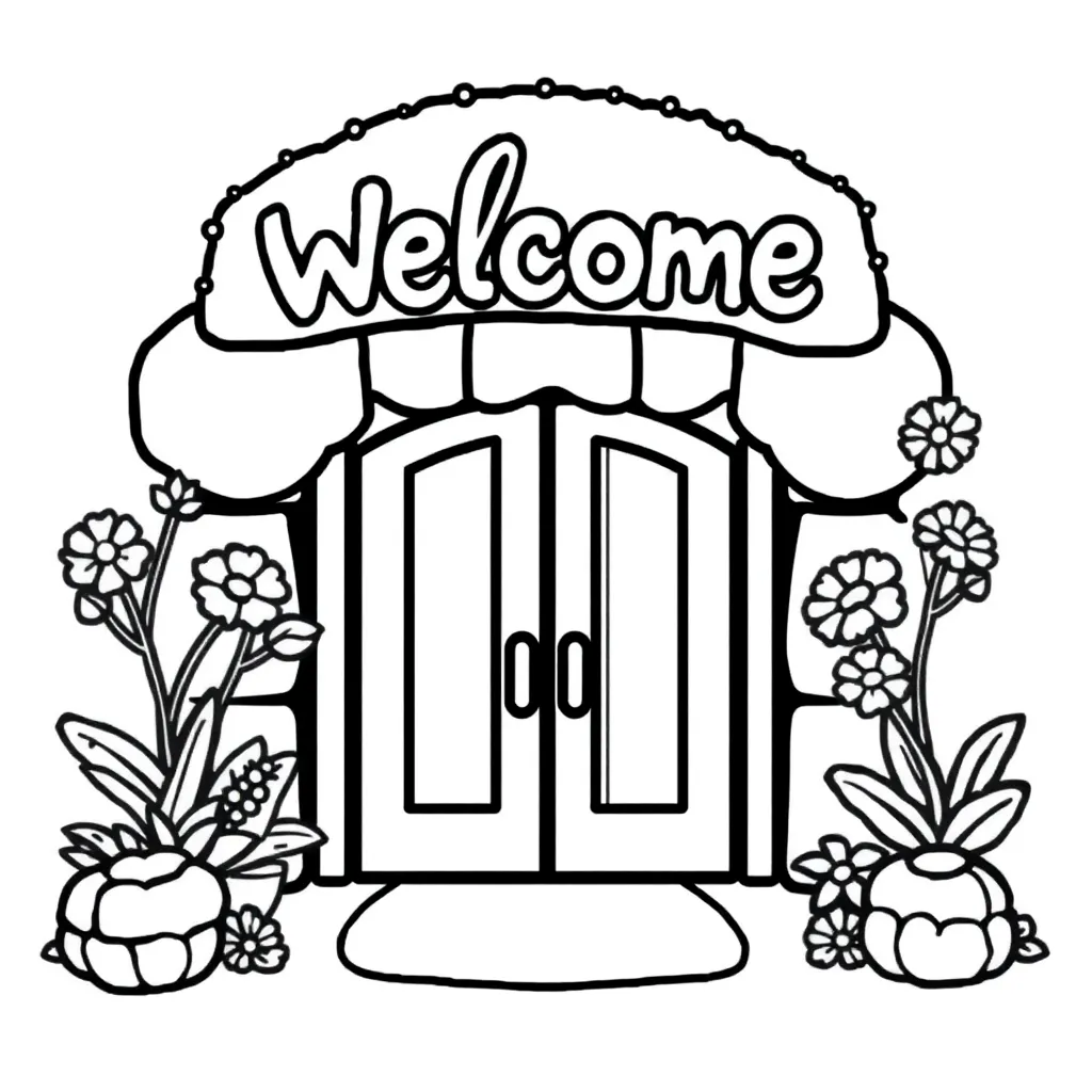 Welcome coloring page for children