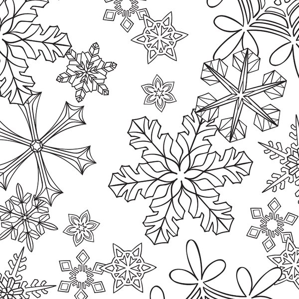Winter Schneeflocken coloring page for children