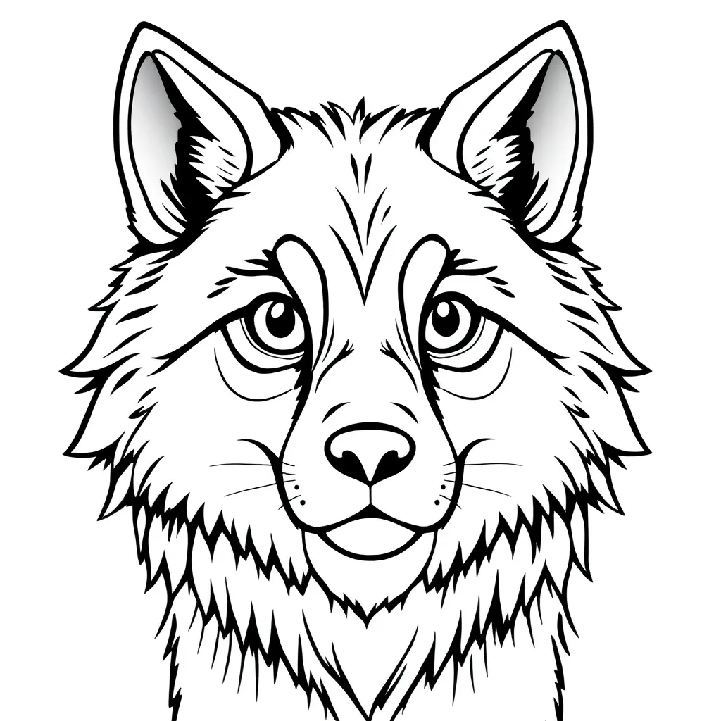 Wolf Natuur Wild Avontuurlijk Geheimzinnig coloring page for children