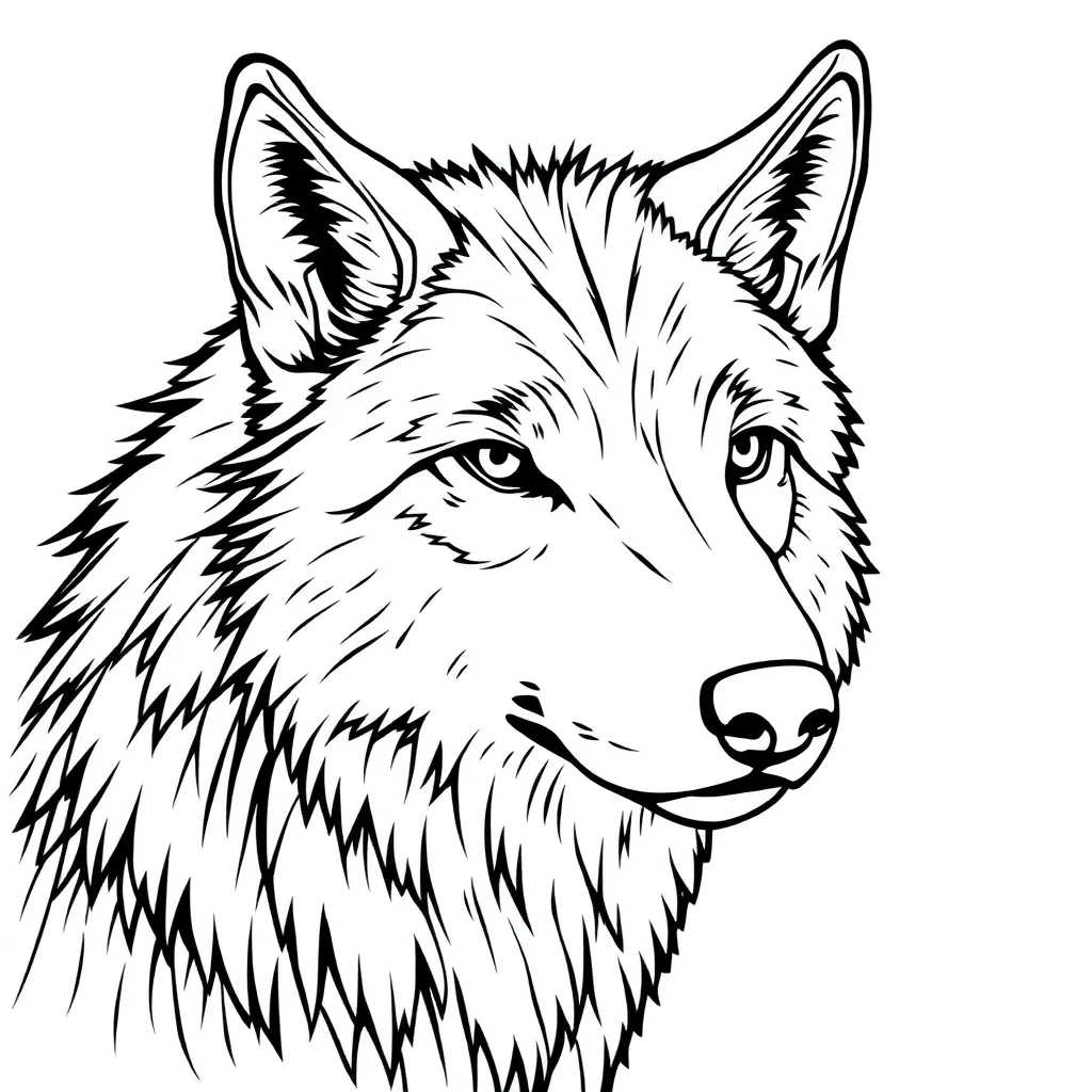 Wolf Wild Natuur Avontuur Roedel coloring page for children