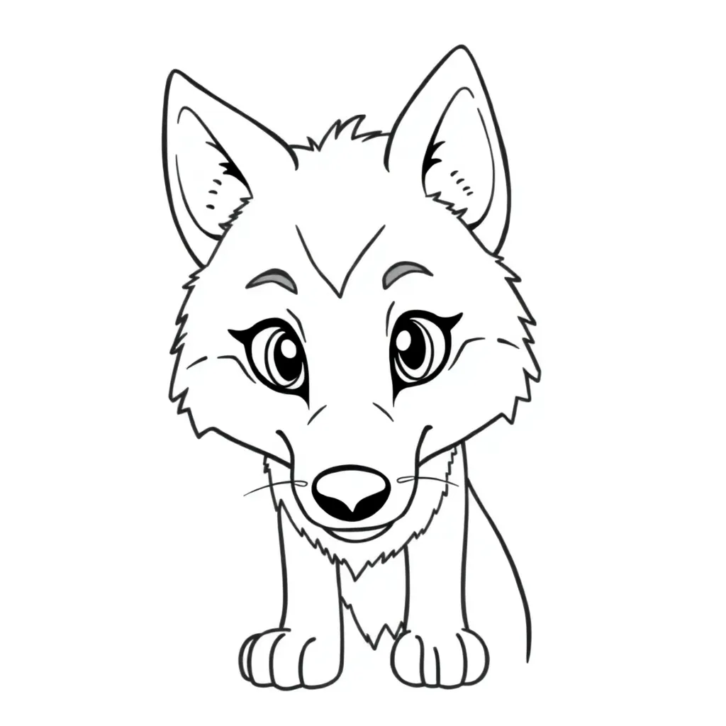 Wolf Wild Natuur Avontuur Roedel coloring page for children