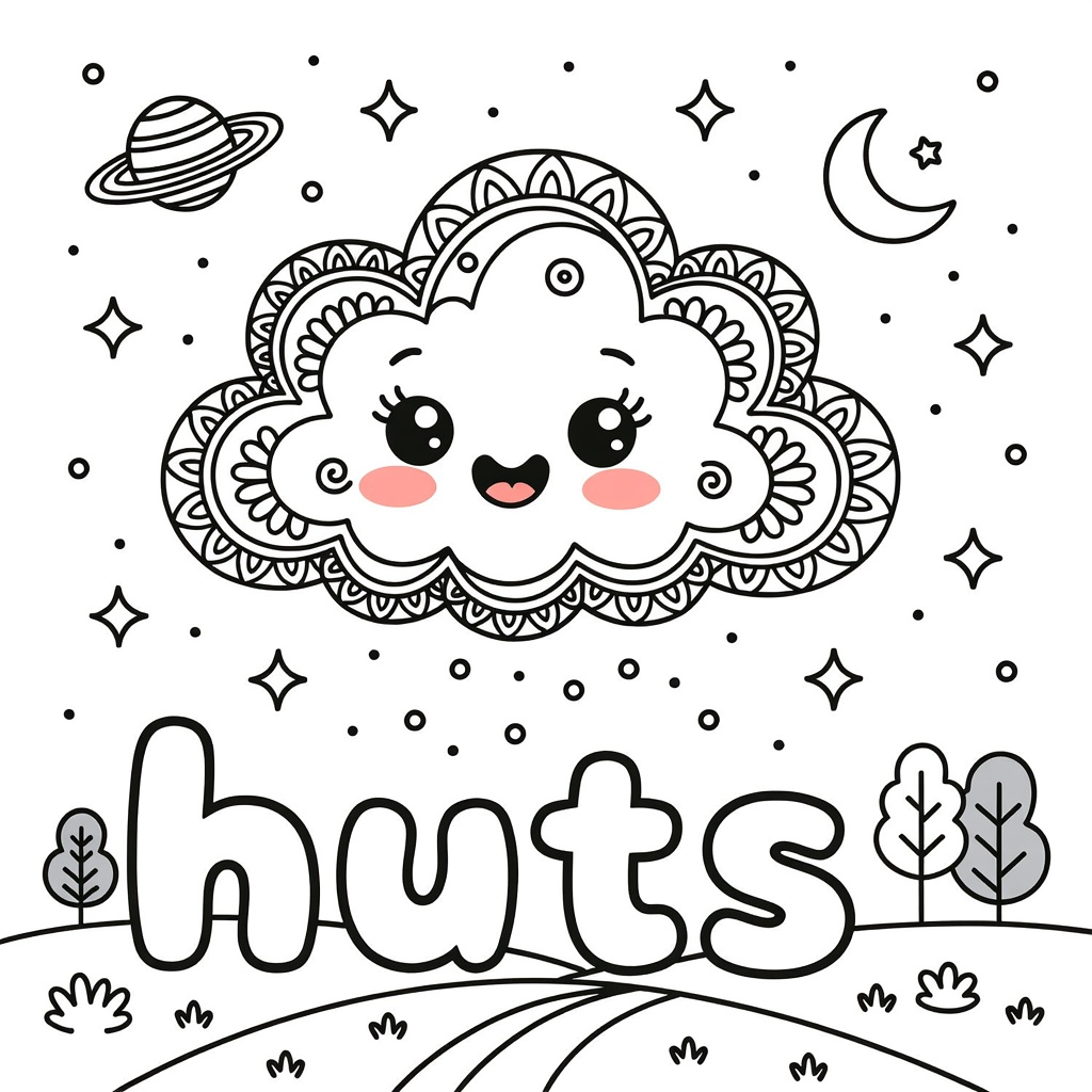 wolkje coloring page for children