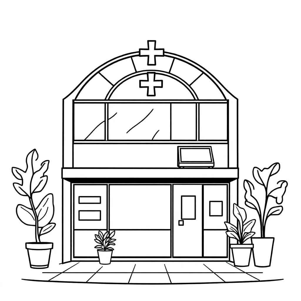 Ziekenhuis Arts Verpleging Medisch Gezondheid coloring page for children