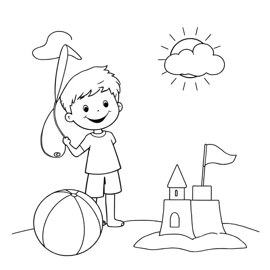 Zomer coloring page for children