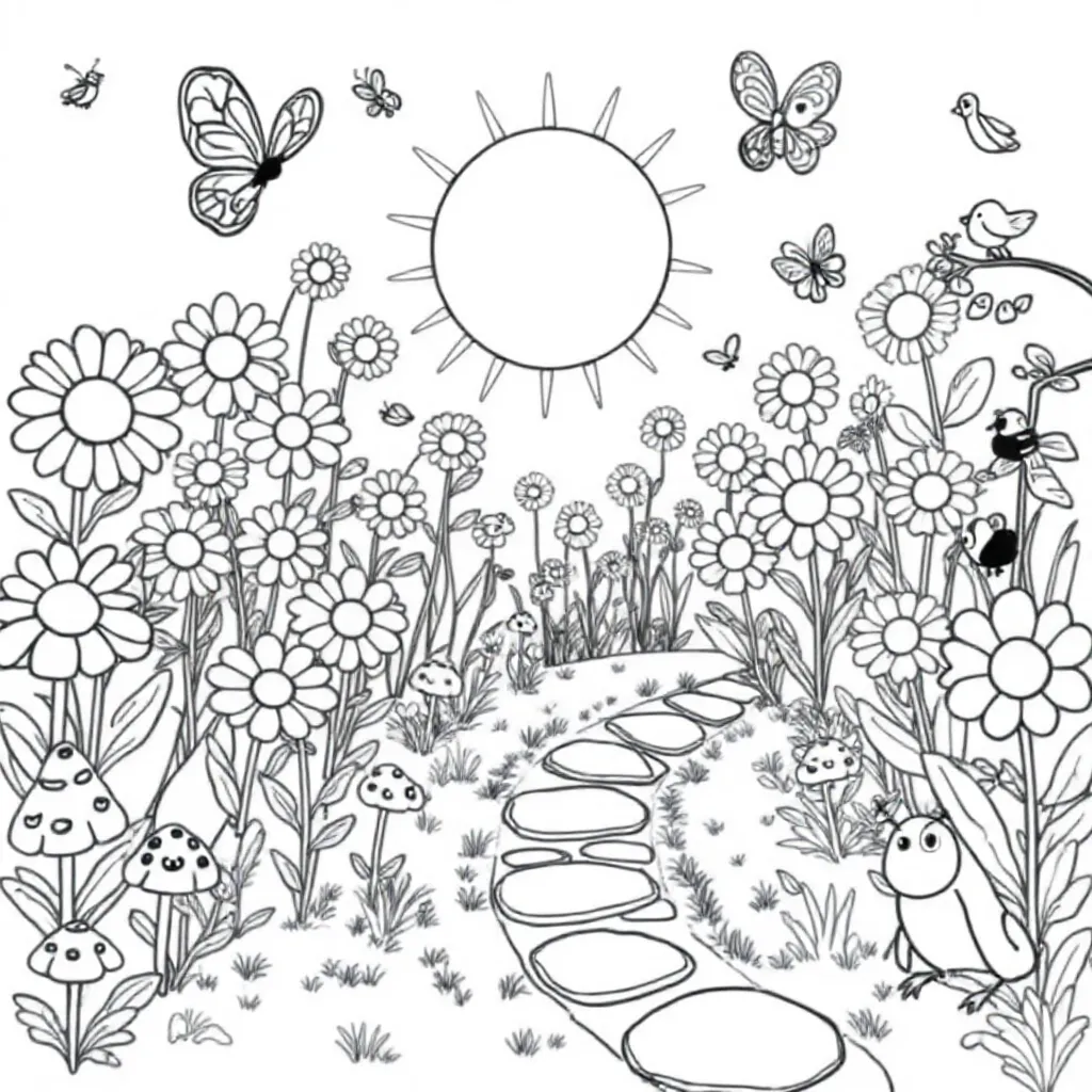 Zon coloring page for children