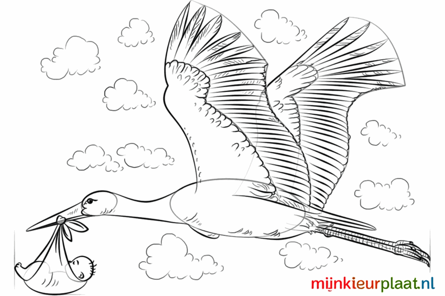 Feathers and small details are added throughout the drawing.