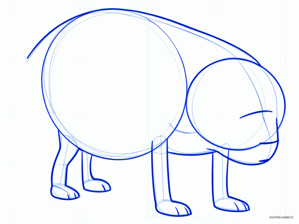 Two small circles on top of the head circle as ears.