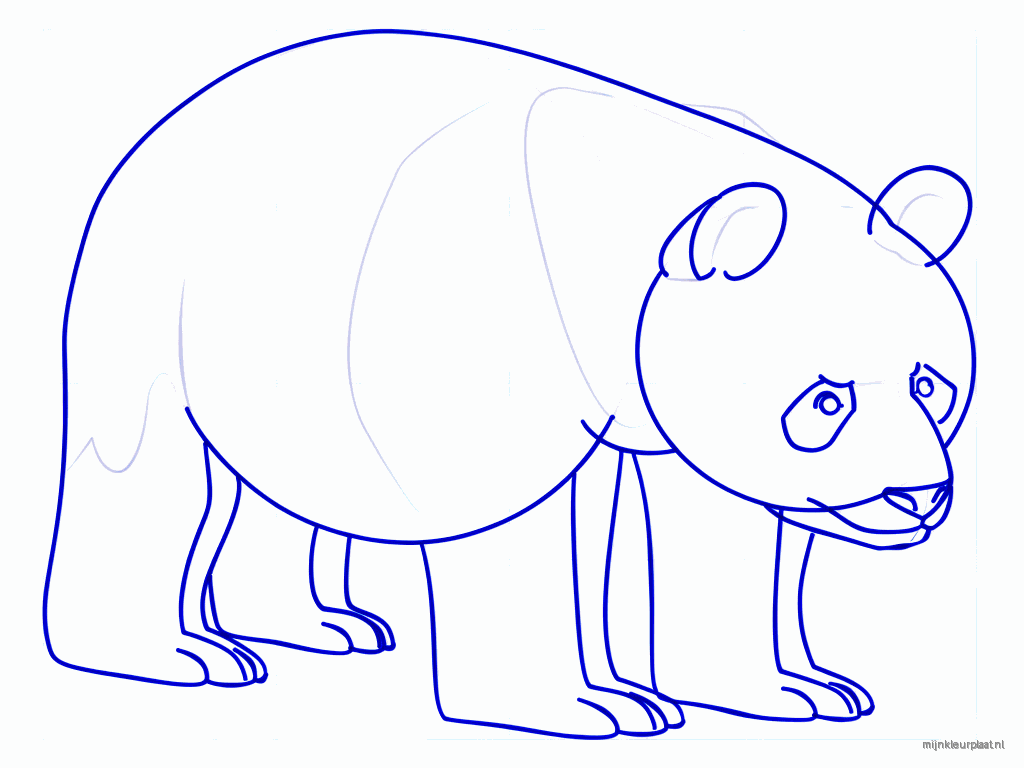 Two smaller ovals at the bottom of the body as hind legs.