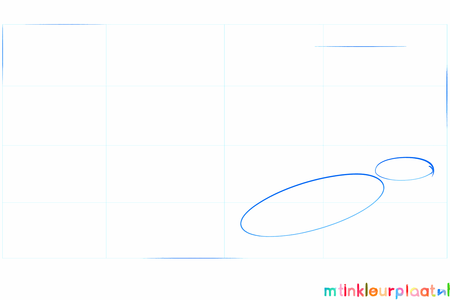 Two ovals forming the base for the head and the body of the hawk.