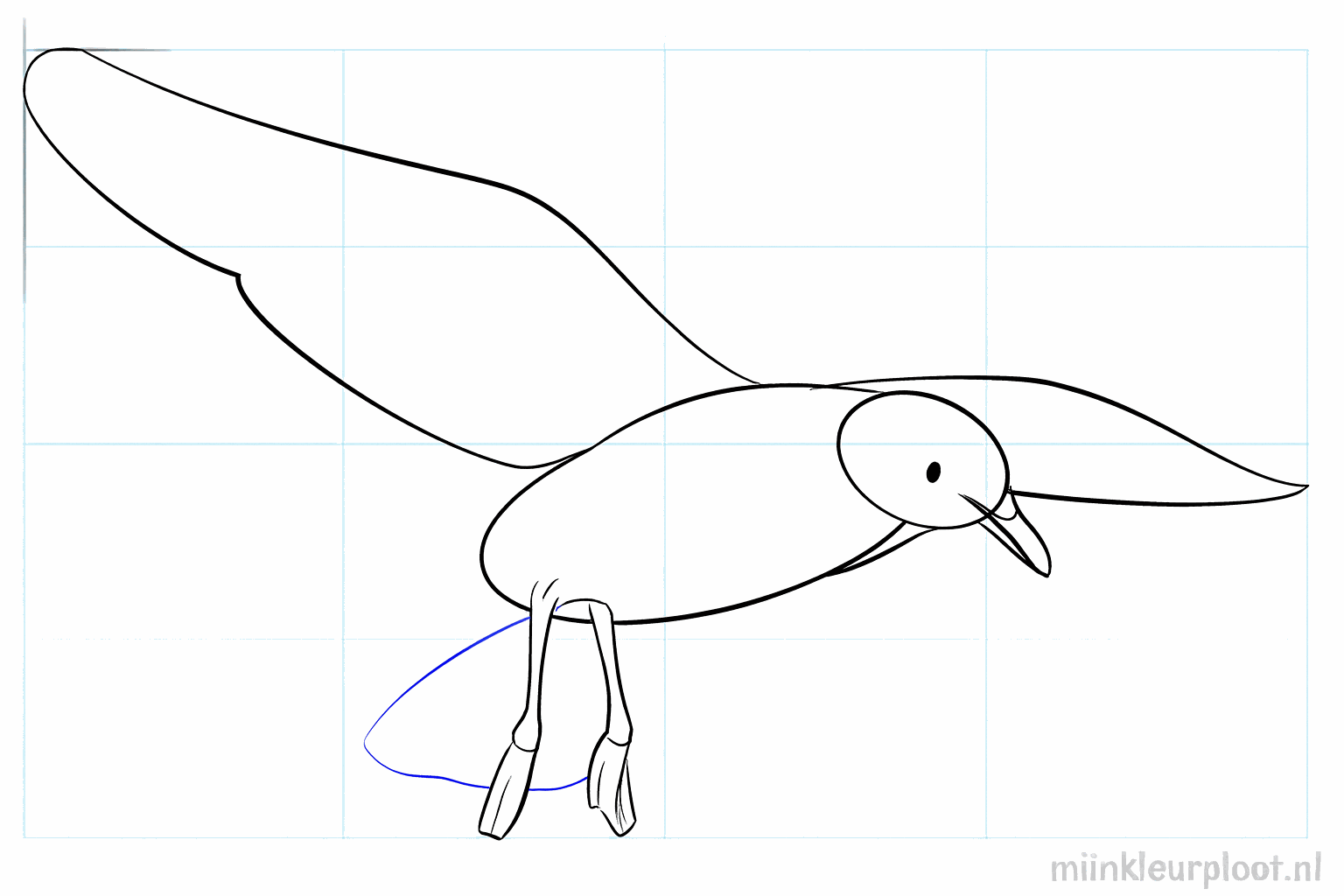 The beak and legs of the seagull getting more shape.