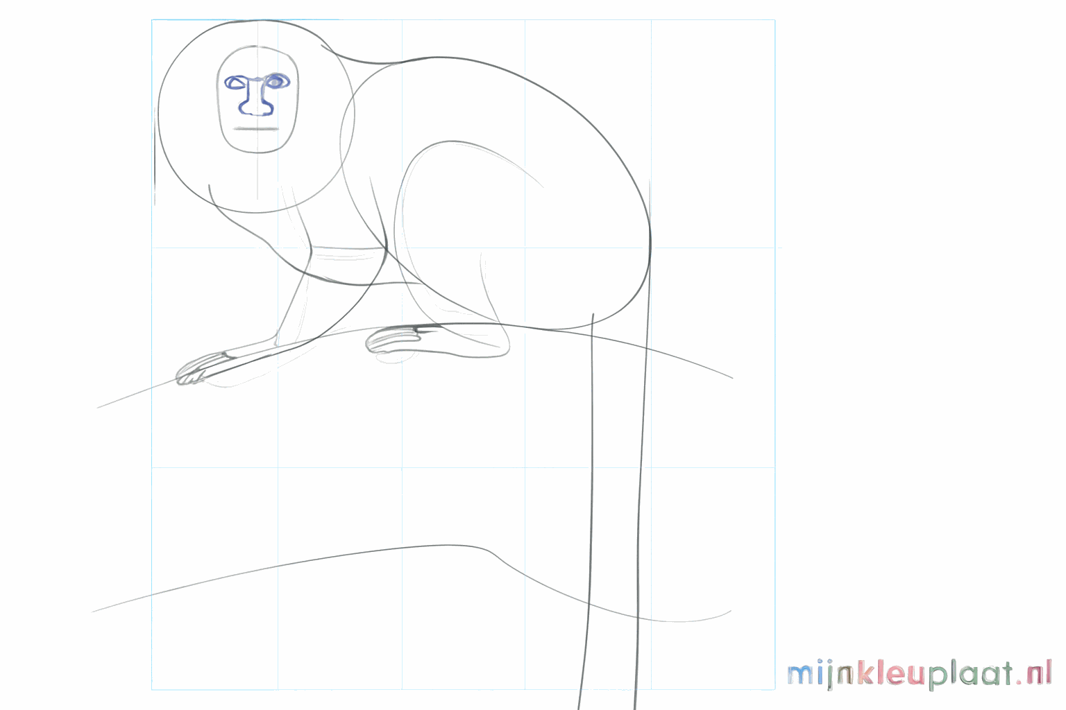 Details van het gezicht en kleine vingertjes aan de handen.