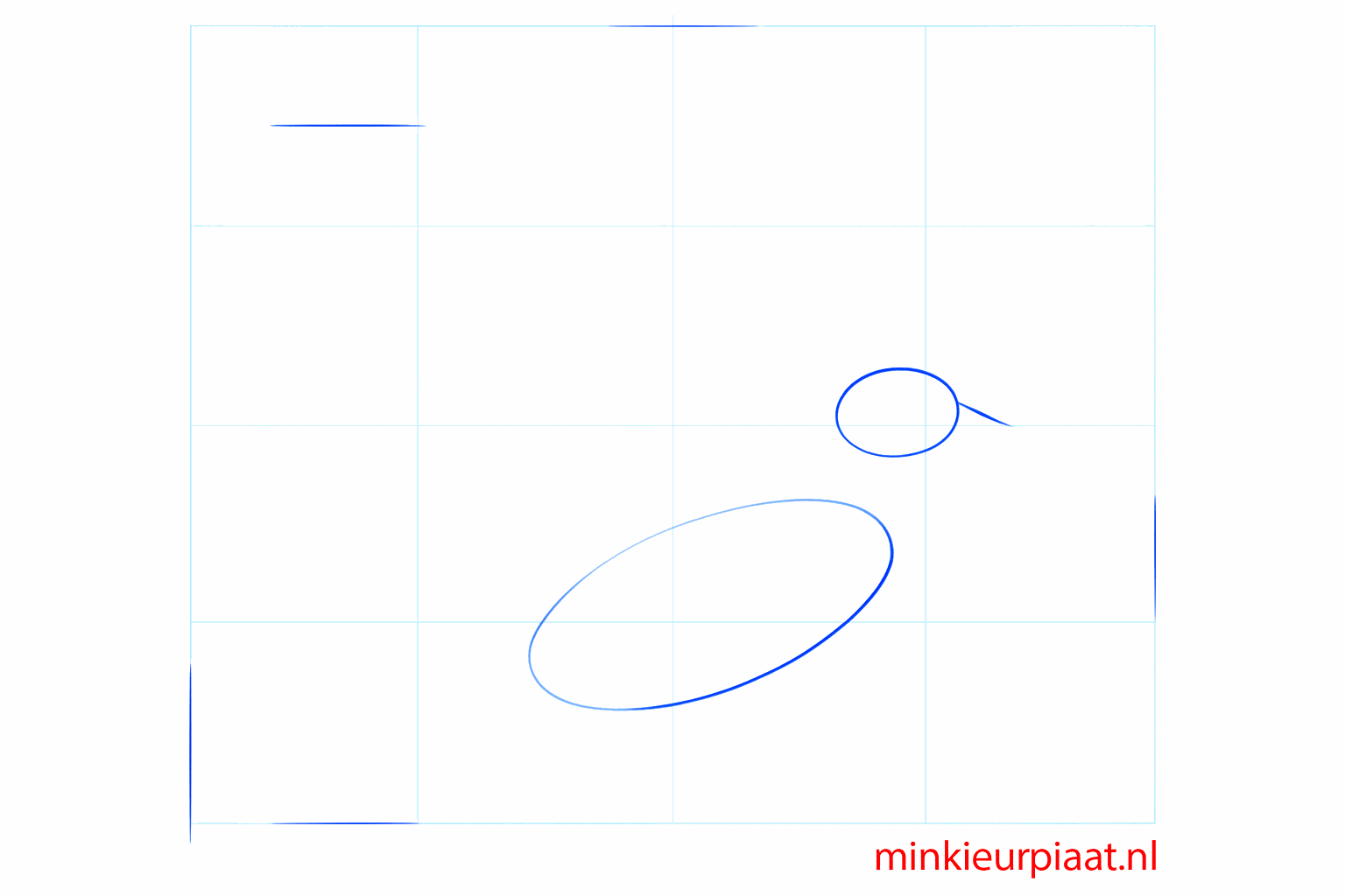Basic shapes of a dove: a small circle and a large oval.