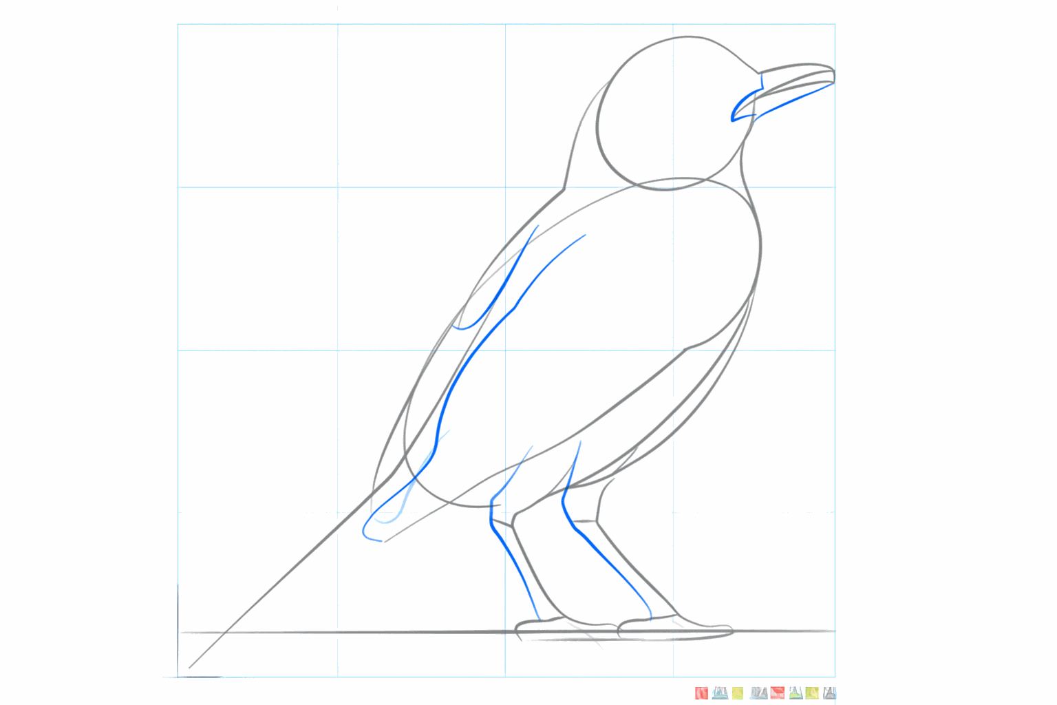 The bird gets a wing on its back and a sturdier beak.