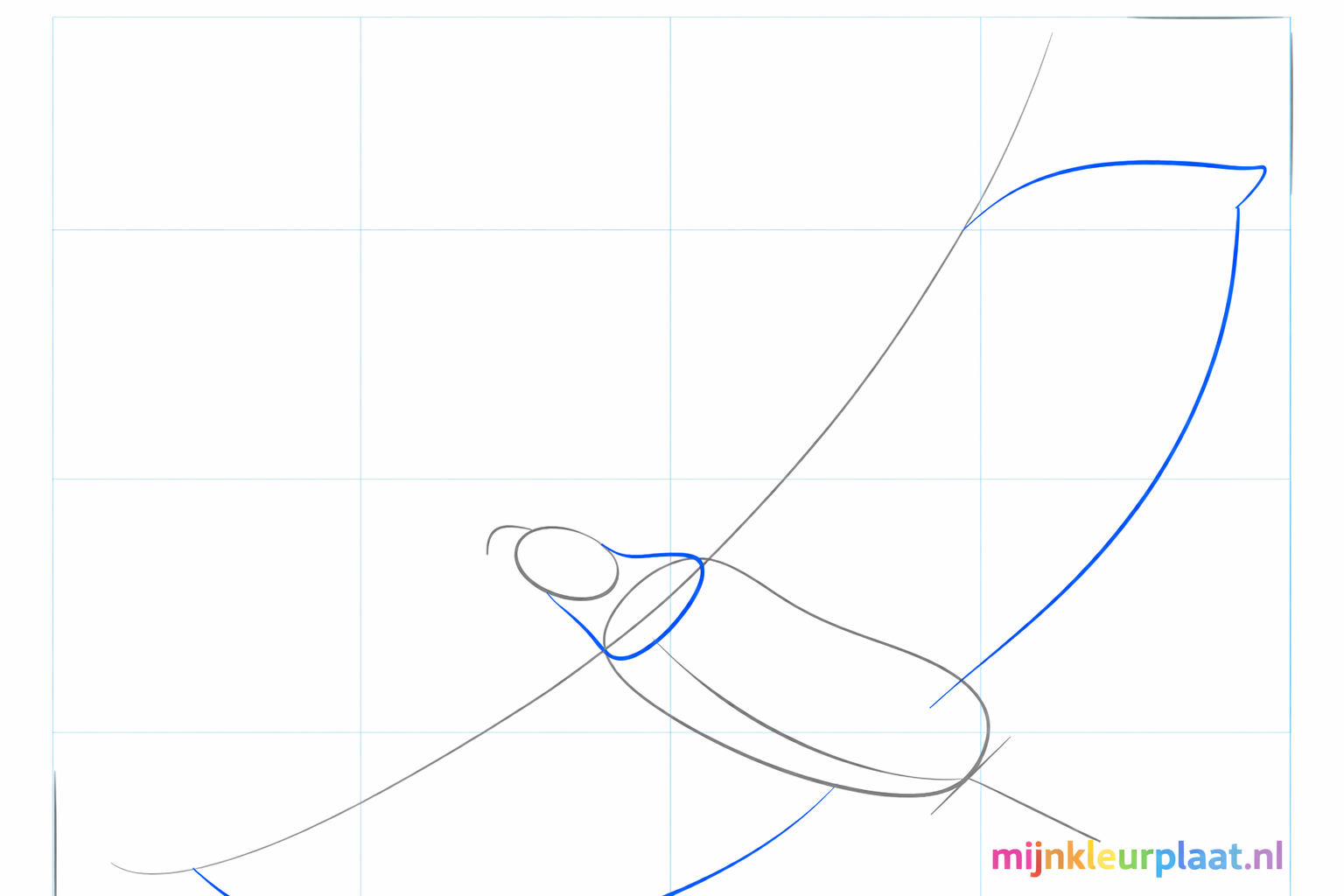 Lines forming the neck and the start of the eagle's wings.