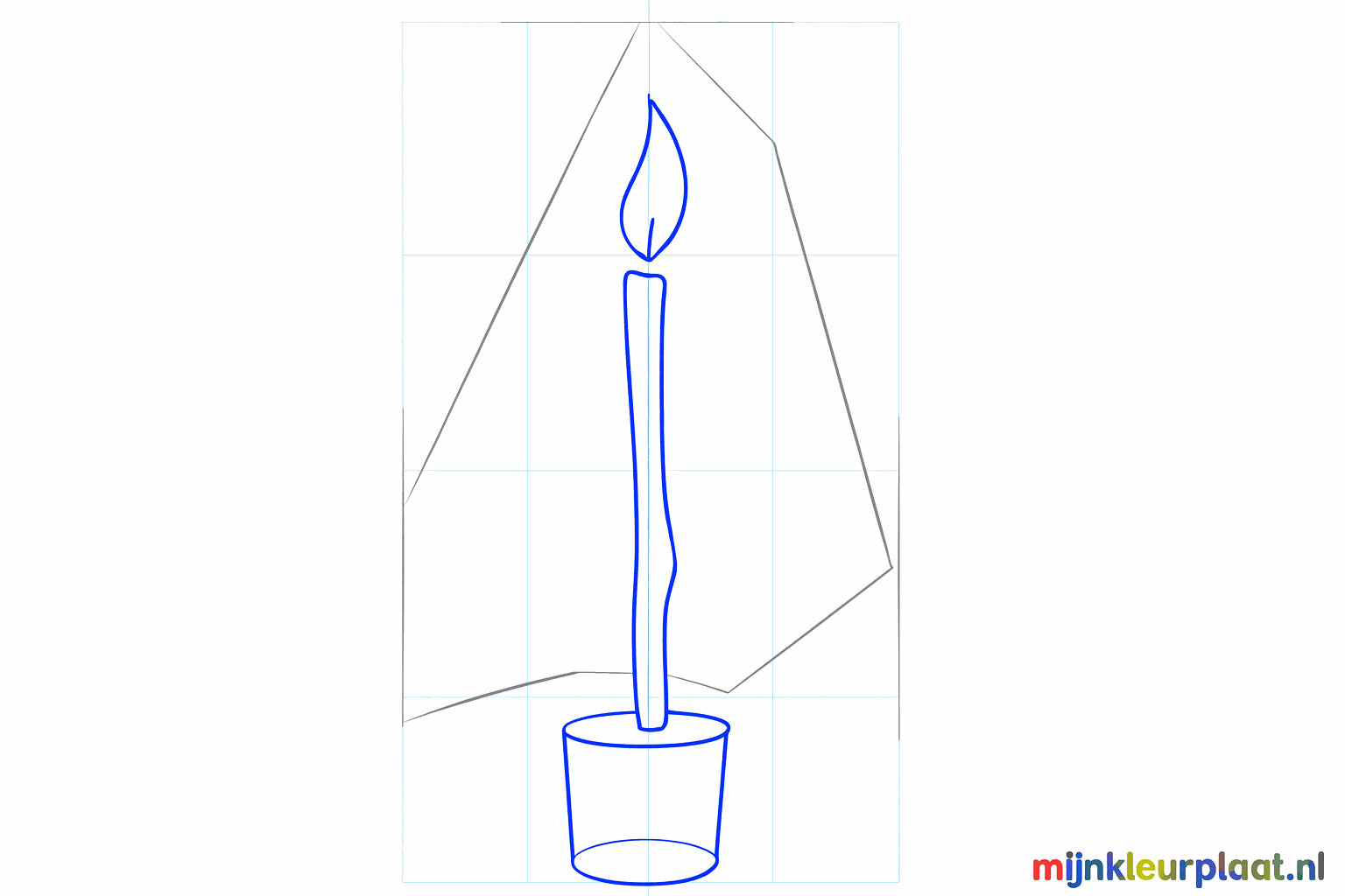 Basic shapes of a triangle on a rectangle for the Christmas tree.