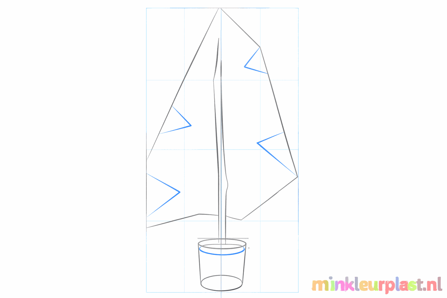Two ovals forming the top and bottom of the plant pot.