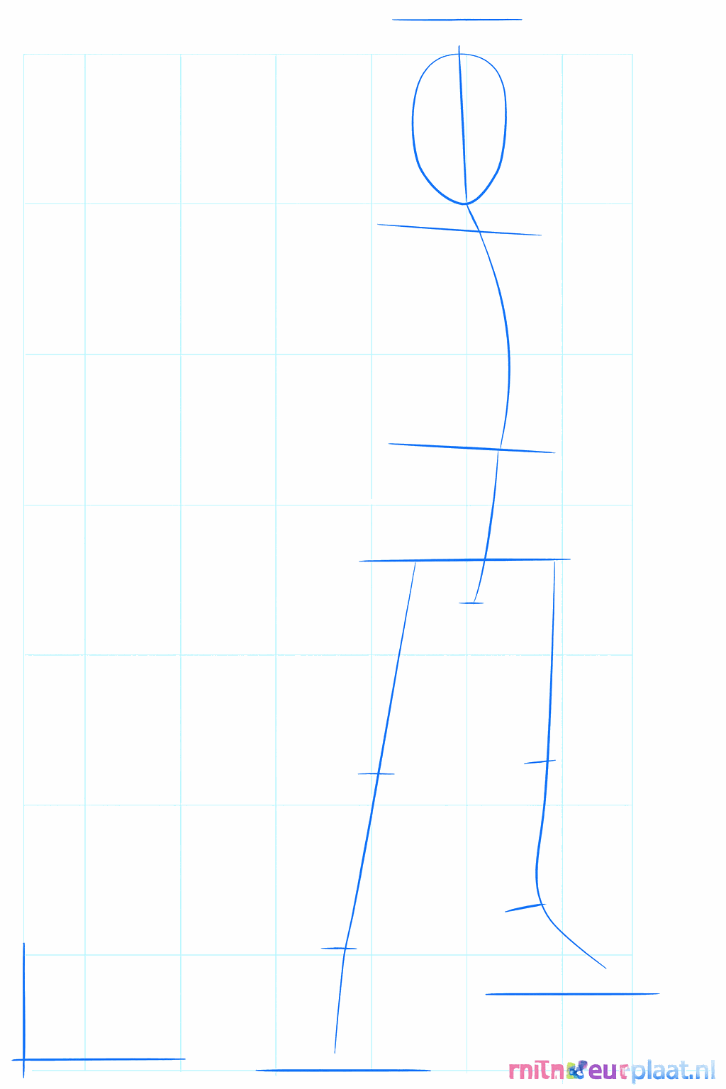 A circle with a cross through it as a base for Sasuke's head.