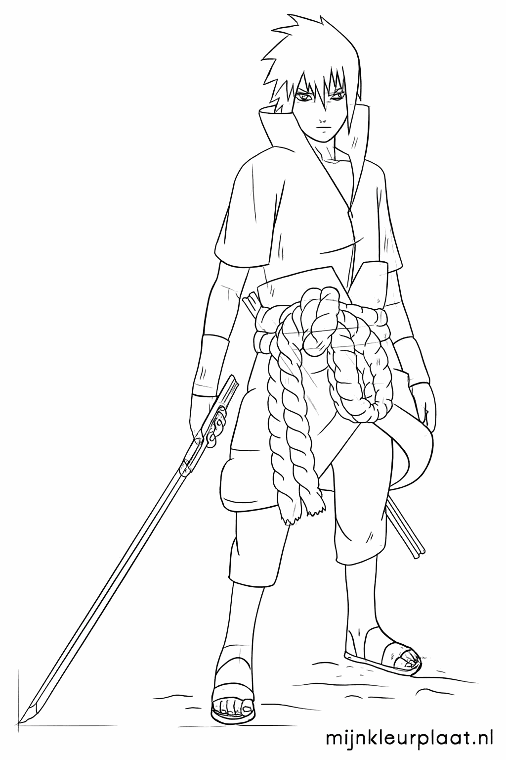 Small details such as the nose, eyes, and feet of the anime hero.