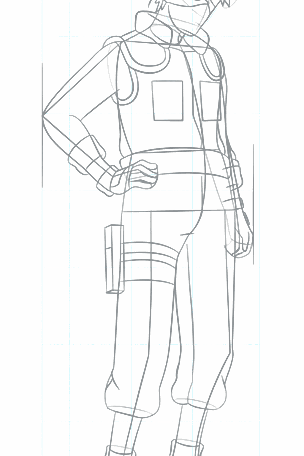 The famous headband and the collar of his ninja jacket.