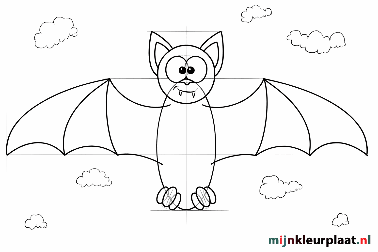 Een gezichtje met een neus, mond en twee kleine puntige hoektanden.